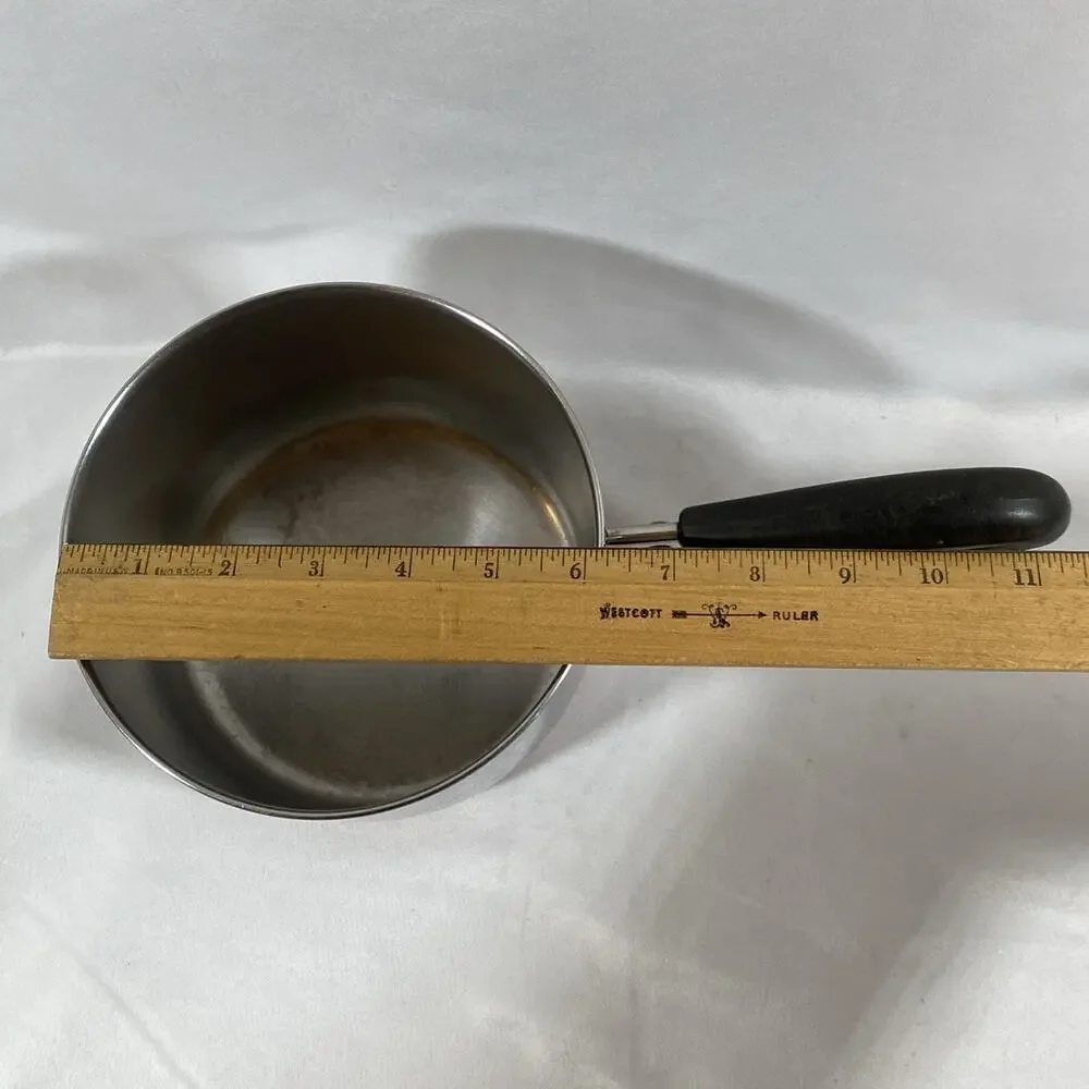 1801 Revere Ware 2 Quart Qt Saucepan With Lid Copper bottom Stainless Steel